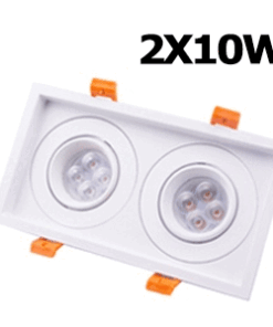ดาวน์ไลท์-MR16-ROTA-S2-2x10W-โคมสีขาว dimmable
