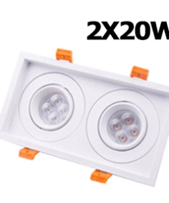 ดาวน์ไลท์-MR16-ROTA-S2-2x20W-โคมสีขาว dimmable