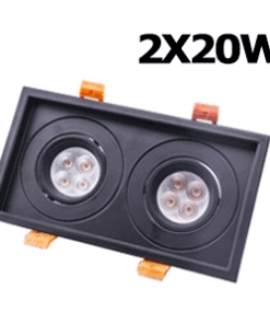 ดาวน์ไลท์-MR16-ROTA-S2-2x20W-โคมสีดำ dimmable
